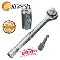 Alitech CLK Gator Grip Universal ALL in One Socket Set บล๊อก/บ๊อกชุด-ประแจเอนกประสงค์ 7-19 มม พร้อมด้ามฟรีและข้อต่อ รุ่น SC-808