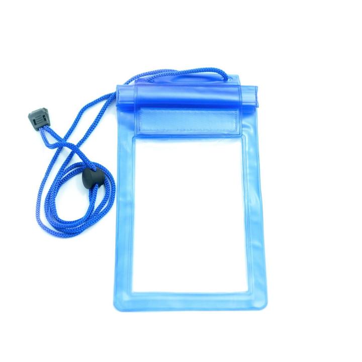case ซองกันน้ำ สายคล้องคอ สำหรับมือถือ รุ่นกันน้ำลึก 1.5 เมตร - Blue
