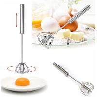 ที่ตีฟอง ตีไข่ ผสมอาหาร เครื่องผสมอาหารแบบมือกดSemi-automatic rotary whisk(Silver)