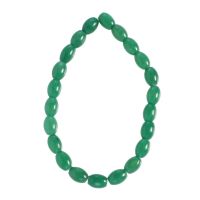 เซซี บอน ลูกปัดหินแท้เม็ดทรงไข่ หินอเวนเทอร์รีน (Aventurine) 13x18 mm - (สีเขียว)