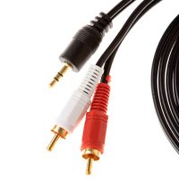 RCA Cable 15M 3.5mm(M) to RCA(M) 2หัว สายสัญญาณเสียง ต่อหูฟัง/ลำโพง 423A ยาว 15เมตร (สีดำ)