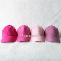 Basic Indeed- หมวกแก๊ปสีพื้นทรงสวย-ชมพูบานเย็น