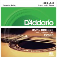 DAddario USA. สายชุดกีตาร์โปร่ง DAddario 85/15 Bronze Light No 009-.045 SUPER LIGHT GRUGE รุ่น EZ890