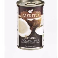 MeritO Organic Coconut Milk 160ml. x 12 cans (เมอริโต้ กะทิออร์แกนิค 160มล x 12 กระป๋อง)
