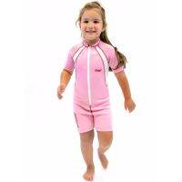 เว็ทสูทสำหรับเด็ก เว็ทสูทสำหรับกีฬาทางน้ำ CRESSI GIRLS SHORTY PINK WETSUIT 1.5 mm