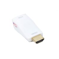 [ส่งเร็วพิเศษ!] Mini HDMI Male to VGA Female + Audio Converter Adapter White