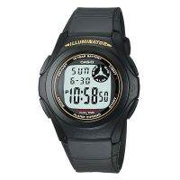 CASIO นาฬิกาข้อมือผู้ชาย สายหนัง รุ่น F-200W-9A - Black