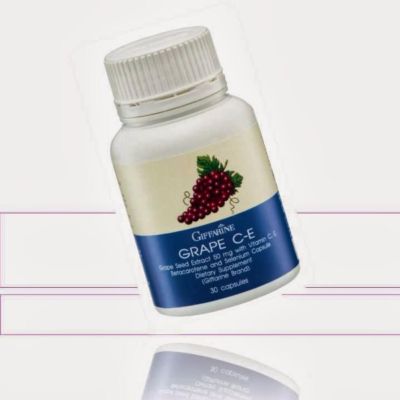 Giffarine Grape C-E เกรป ซี-อี สารสกัดจากเมล็ดองุ่น ต้านอนุมูลอิสระ ลดเลือน ฝ้า กระ (1 ชิ้น)