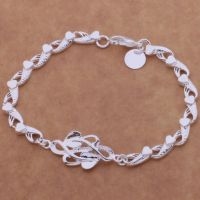 BeeStyle เครื่องประดับ กำไลข้อมือ กำไลเงิน 925 Twin Heart 1592 - Silver