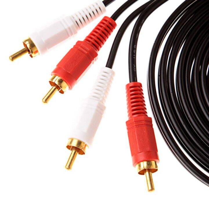 สายrca-2ออก2-audio-video-cable-5เมตร-สีดำ