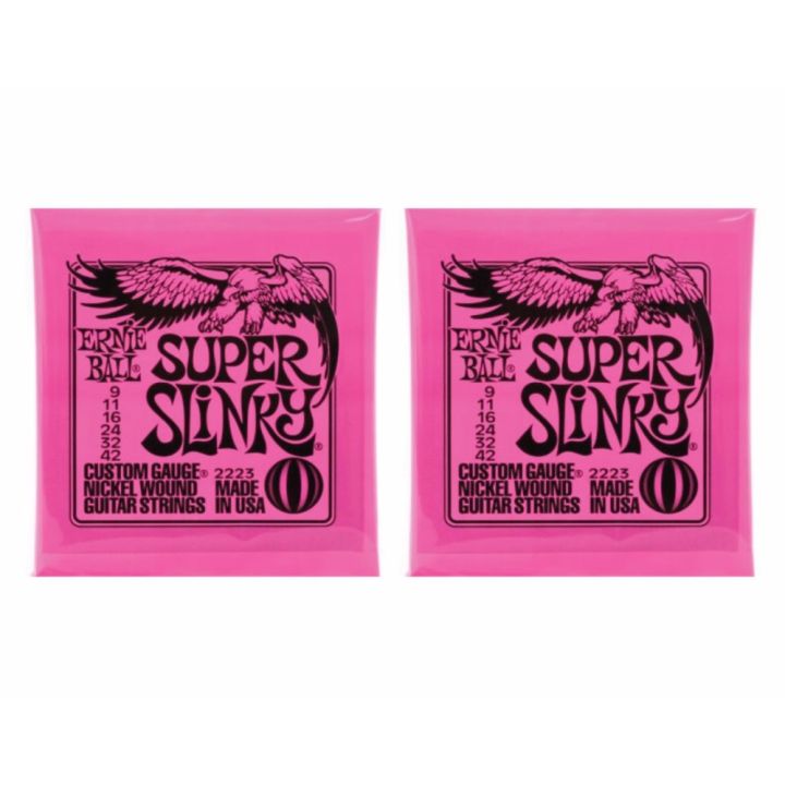 Ernie Ball สายกีตาร์ไฟฟ้า รุ่น Super Slinky 2223  (2ชุด)