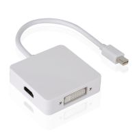 [ส่งเร็วพิเศษ!] Mini Display Port To HDMI/DVI/VGA Adapter (White)