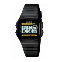 Casio นาฬิกาข้อมือ สายเรซิ่น รุ่น F-94WA-9DG - Black/Yellow