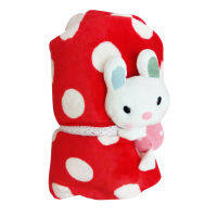 Getagift ผ้าห่ม Lovely Rabbit (ลายจุดสีแดง)