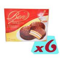 บอน โกลด์ พาย ช็อกโกแลตพายสอดไส้ มาร์ชแมลโลว์ 12 ซอง 336 กรัม x 6 กล่อง Bon Gold Chocolate Pie with Marshmallow  12 sachets 336 gram x 6 boxes