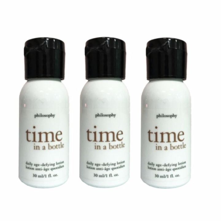 Philosophy Time in A Bottle Daily Age-Defying Lotion 3x30 ml ราคาพิเศษ