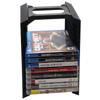 ชั้นวางแผ่น Multifunctional Storage Stand For PS4 Sony Playstation 4 Game Controller Console Rack (Black)