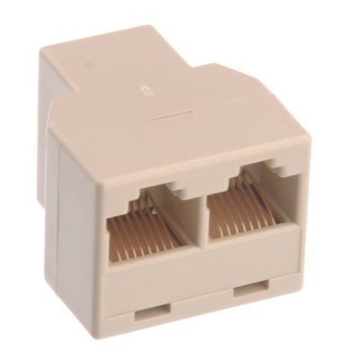 RJ45 8-pin 1 Female to 2 Female Ethernet Network Cable Extension Connector (Intl)