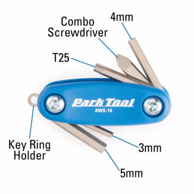 Park Tool’s : AWS-14 MINI FOLD-UP HEX WRENCH SET