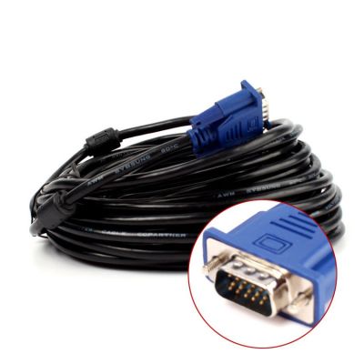[ส่งเร็วพิเศษ!] G-tech VGA Cable สายยาว10เมตร M/M (หัวสีน้ำเงิน สายดำ)