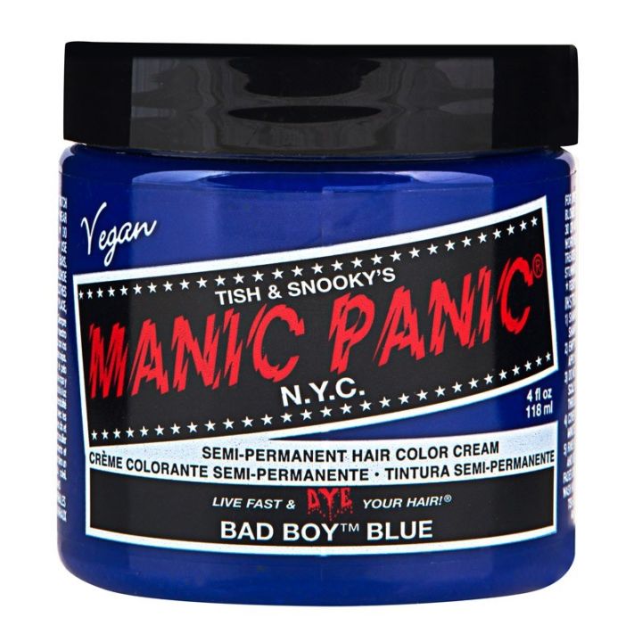 MANIC PANIC CLASSIC CREAM SEMI PERMANENT HAIR COLOR CREAM (BAD BOY BLUE) 118 ml 1 Jar