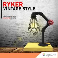 Lighttrio โคมไฟตั้งโต๊ะ Table Lamps ขั้ว E27 วัสดุเป็นเหล็ก ทนทาน รุ่น FTT-RYKER - สีดำ (ไม่รวมหลอดไฟ)