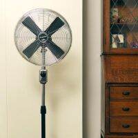 พัดลมเหล็ก Bungalow Stand Fan 16  3 Speed (Chrome Grill / Black Blade / Chrome Base)