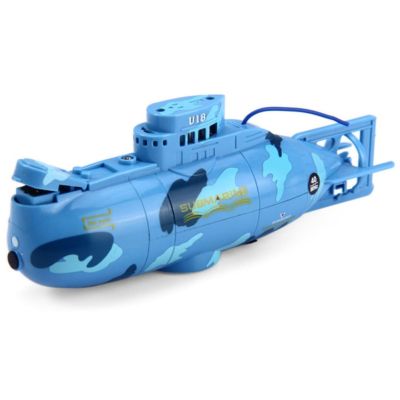 เรือดำน้ำบังคับวิทยุพร้อมรีโมทคอนโทรลกันน้ำ สีฟ้า ZT 40MHz 3CH RC Racing Submarine Tourism with Water Resistance Remote Control (Blue)