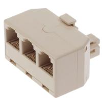 RJ11 1-to-3 Male to Female 4-core Splitter Coupler Connector Adapter (Intl)