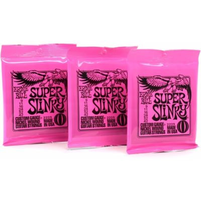 Ernie Ball สายกีตาร์ไฟฟ้า รุ่น Super Slinky 2223 (3ชุด)