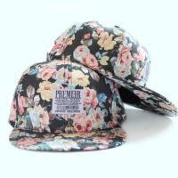 All Caps Thailand - หมวกแก๊ป PREMIER ลายดอก (ดำ)