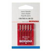 BERNINA เข็มสำหรับเย็บผ้ายีนส์ เบอร์ 12(80) สำหรับจักรบ้านยี่ห้อ  Bernina, Brother, Bernette, Janome