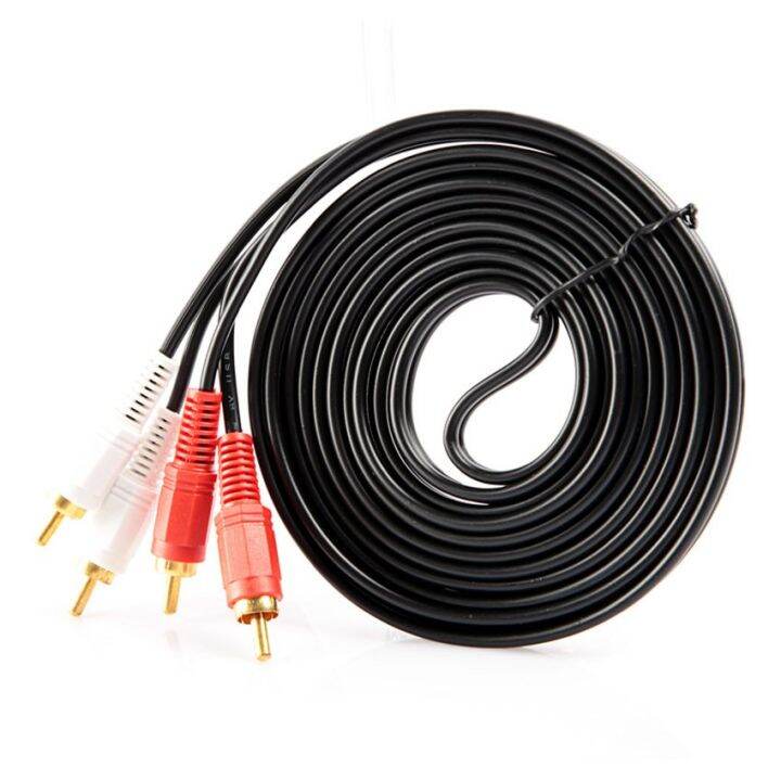 สายrca-2ออก2-audio-video-cable-5เมตร-สีดำ