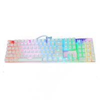 [ส่งเร็วพิเศษ!] OKER Magic RGB Backlight Mechanical Keyboard Blue Switch รุ่น K84 (White)