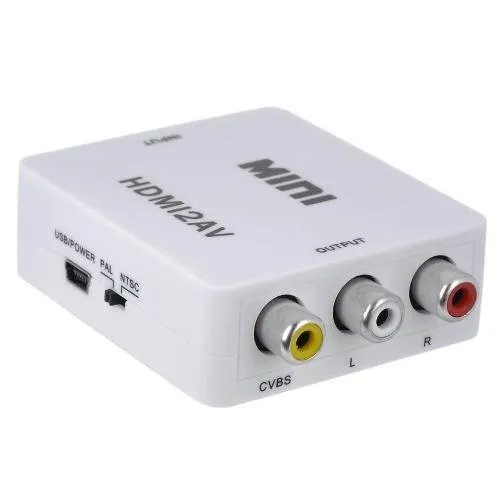 Hdmi Av Mini Hd Video Converter Full Hd P White Lazada Co Th