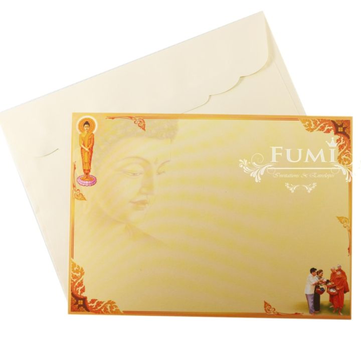 fumi-การ์ดงานบวช-การ์ดเปล่า-หน้าเดียวพร้อมซอง-5x7-นิ้ว-500-ชุด