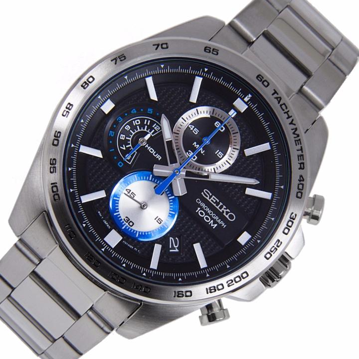seiko-sport-นาฬิกาข้อมือผู้ชาย-chronograph-เรือนสแตนเลสหน้าปัดดำ-รุ่น-ssb257p1-black