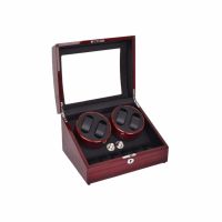 TPA-Watch Winder กล่องหมุนนาฬิกา ออโตเมติก แบบอโตเมติก 4 เรือน ควอตซ์ 6 เรือน สีน้ำตาลลายไม้/สีดำ  (มีรับประกัน)