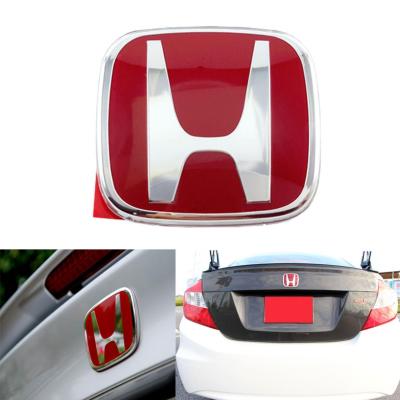 โลโก้ logo Hแดง ติดหลังรถยนต์ สำหรับ หลังJAZZ 2008 ,หน้าJAZZ2003 หน้าCITY2003, หน้าCITY2006,หลังHR-V 2008-2017