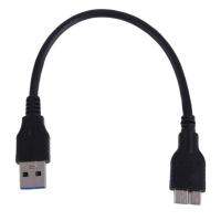 20cm USB 3.0 AM to Micro Data Charger Hard Disk Cable for SamsungGalaxy S5 Note 3 (Black) - intl