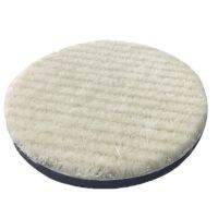 แผ่นขัดขนแกะขนสั้นละเอียด 7" เสริมฟองน้ำ หลังผ้าสักหลาด Wool Pad w/velcro 7 inch