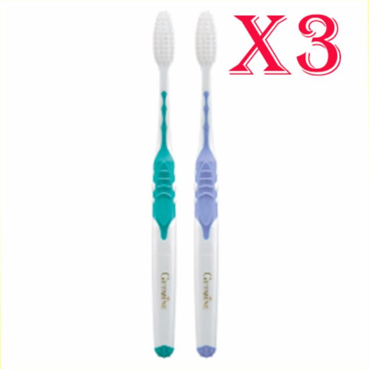 กิฟฟารีน แปรงสีฟัน ดับเบิล แอคทีฟ สีม่วง+เขียว (ทำความสะอาดได้ล้ำลึกถึงร่องฟัน และร่องเหงือก) 2 ชิ้น 40 g. 3 แพ็ค