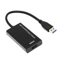 HDMI USB 3.0 HDMI display adapter cards, external multi-display adapter, the HD 1080 the output video with audio AUX in (black)