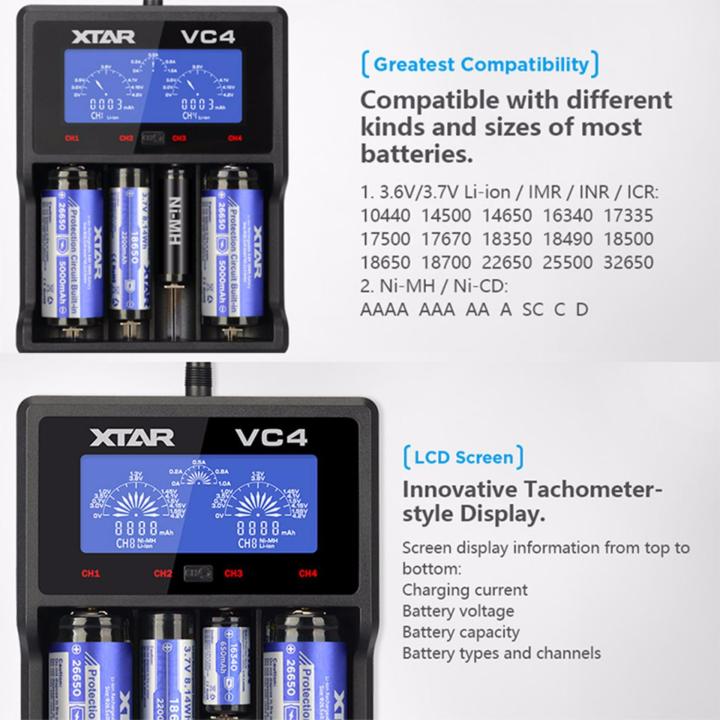 เครื่องชาร์จ-xtar-vc4-usb-nimh-li-ion-battery-lcd-charger