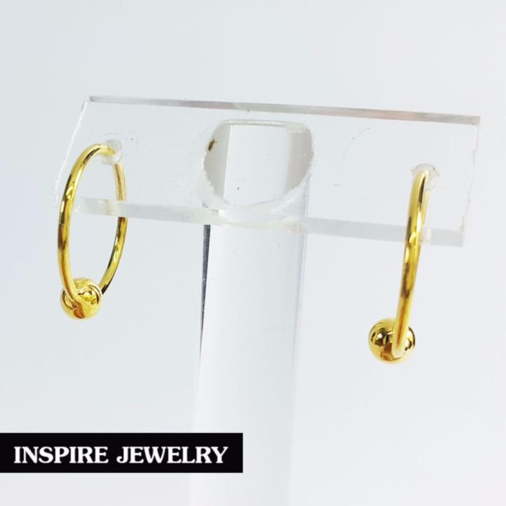 inspire-jewelry-ต่างหูห่วงทอง-size-1x1cm-งานจิวเวลลี่-หุ้มทองแท้-24k-100