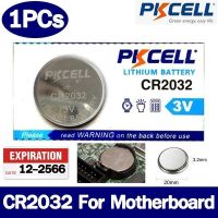 1PCs/1ก้อน PKCELL CR2032 BR2032 DL2032 ECR2032 3V button batteries Cell Coin Lithium Battery for watch car remote key