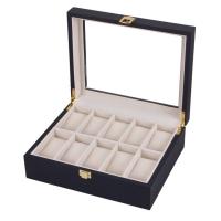 FK-กล่องใส่นาฬิกา Watch Box ทำจากไม้ บานพับเหล็ก 10 เรือน