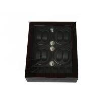 ACS-Watch Winder กล่องหมุนนาฬิกาออโตเมติก 8 เรือน ควอตซ์ 6 เรือน สีน้ำตาลลายไม้/สีดำ (มีการรับประกัน)