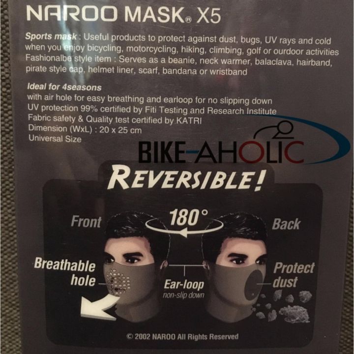 หน้ากาก-naroo-mask-x5-grey-green