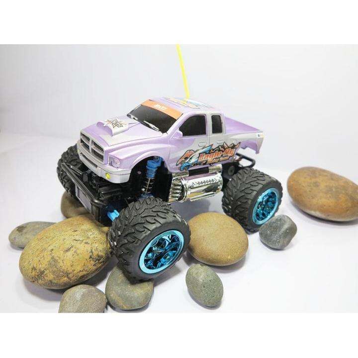 รถบังคับวิทยุ-super-giant-monster-truck-อัตราส่วน-1-24-วิ่งได้ทุกสภาพพื้นผิว-มีไฟหน้า-zonertoy-สีม่วง-ล้อฟ้า